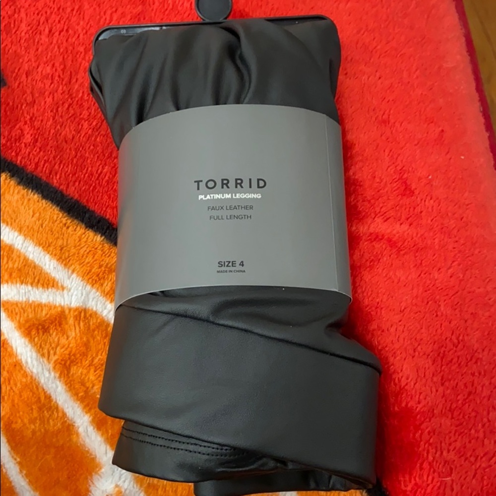Torrid Platinum Legging- Faux leather